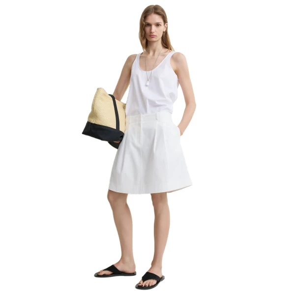 Toteme Chino skirt in White, view 2
