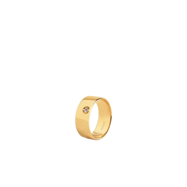 Cigar diamond midi ring 18kt in Gold - Image 3