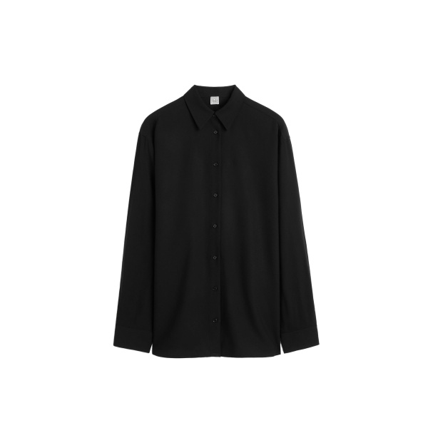 Toteme Classic fluid shirt in Black