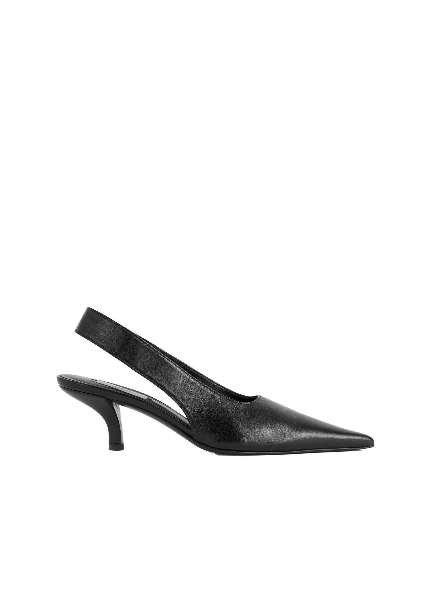 Classic leather slingbacks in Black
