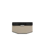 Toteme Clip canvas clutch in Beige / Black