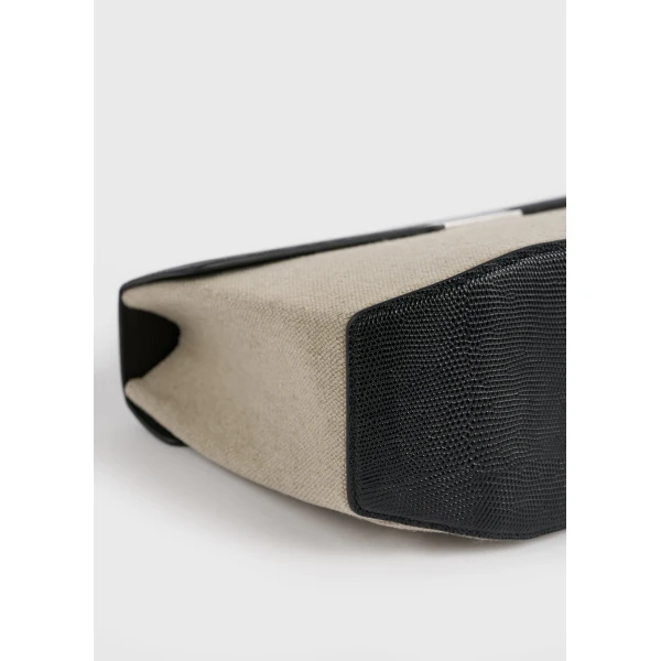 Clip canvas top handle in Beige / Black - Image 5