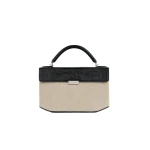Toteme Clip canvas top handle in Beige / Black