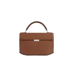 Toteme Clip grained-leather top handle in Sienna