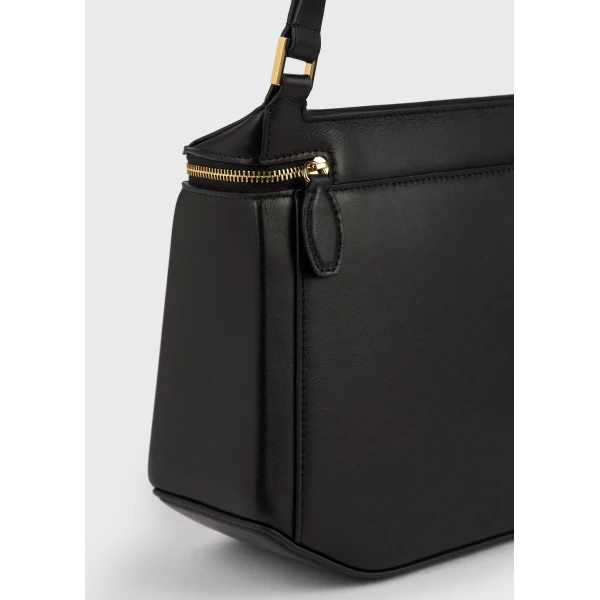 Clip leather shoulder in Black - Image 5