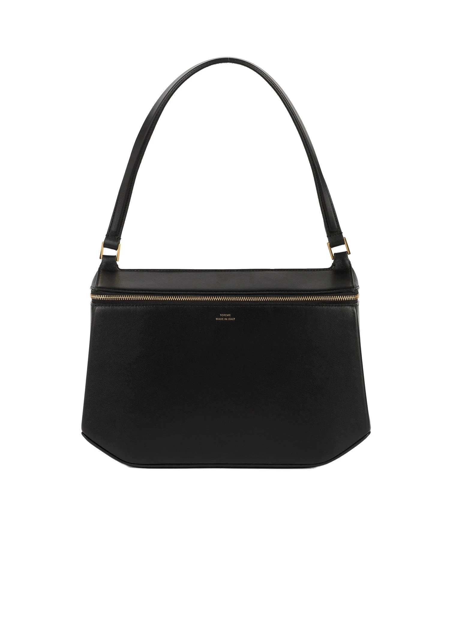 Clip leather shoulder in Black