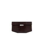 Toteme Clip lizard-embossed clutch in Brown