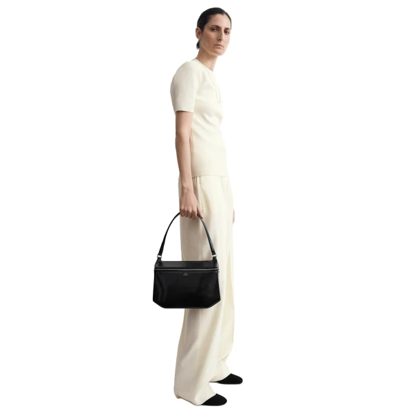 Clip palmellato-patent shoulder in Black - Image 2