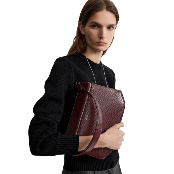 Clip palmellato-patent shoulder in Cherry - Image 3