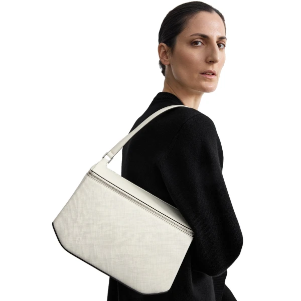 Clip palmellato-patent shoulder in Off-white - Image 2