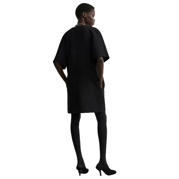 Toteme Cocoon crepe dress in Black, view 4