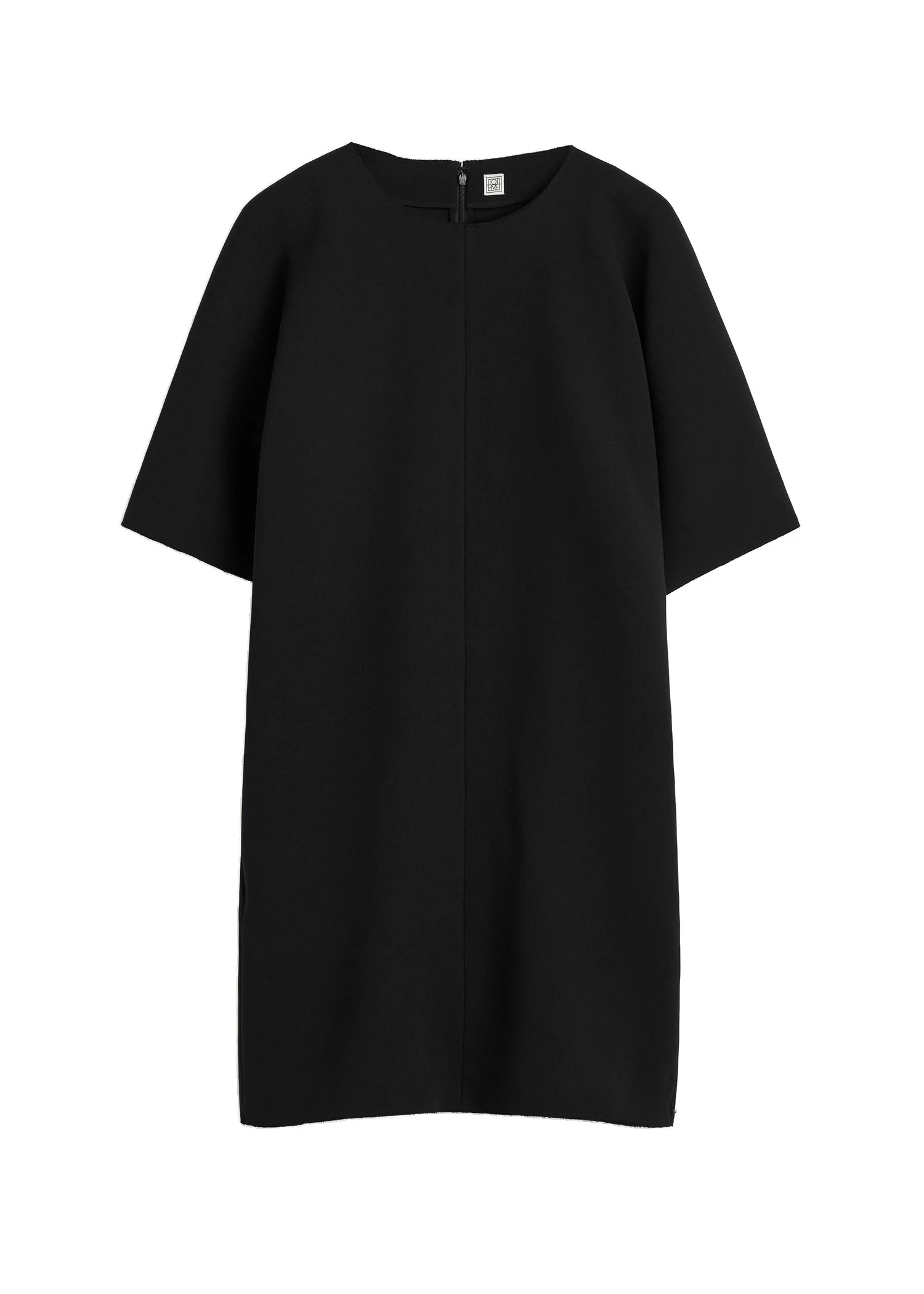 Toteme-Cocoon-crepe-dress-in-Black-white Toteme Cocoon crepe dress in Black