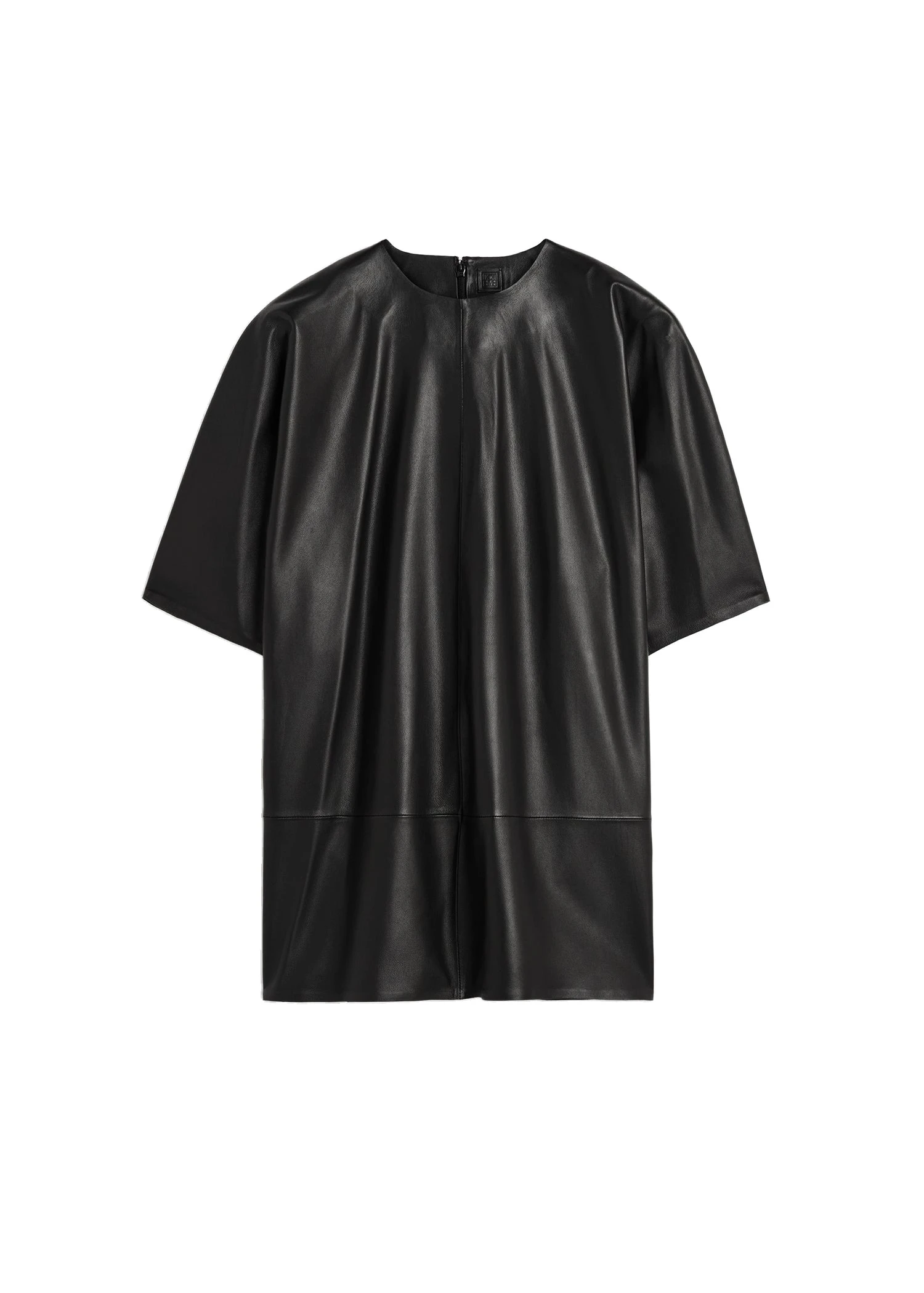 Toteme-Cocoon-leather-top-in-Black-white Toteme Cocoon leather top in Black