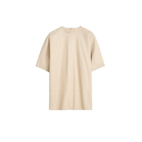 Toteme Cocoon leather top in Stone