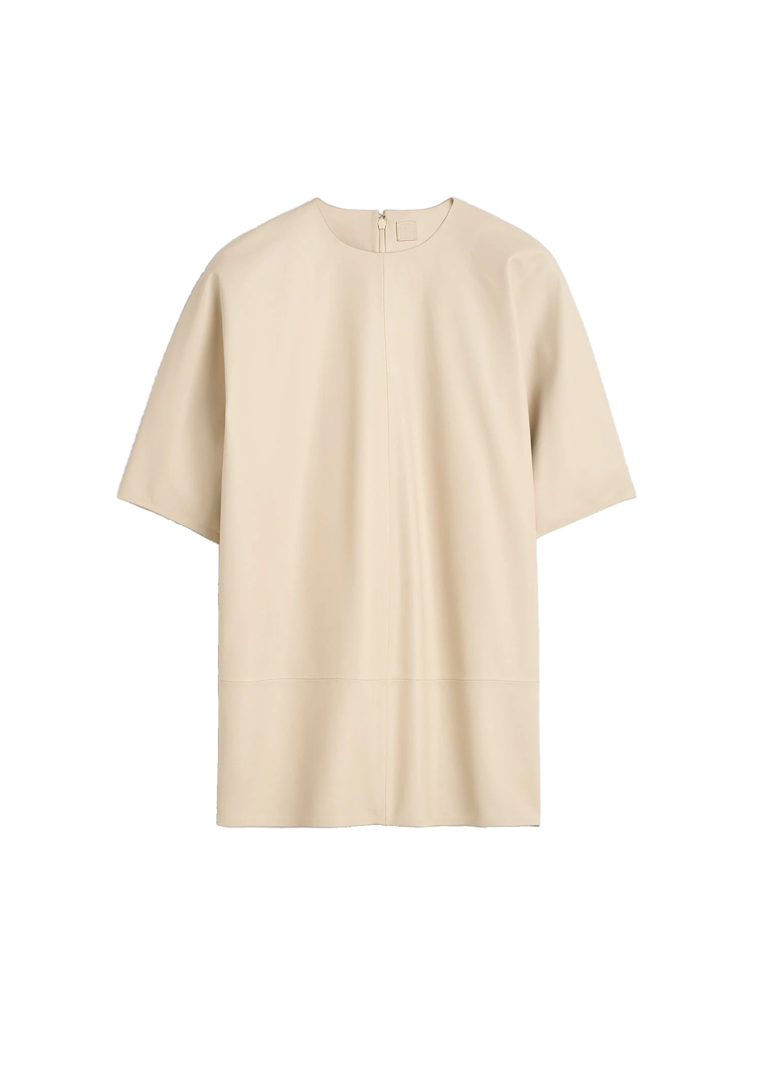 Toteme-Cocoon-leather-top-in-Stone-white Toteme Cocoon leather top in Stone