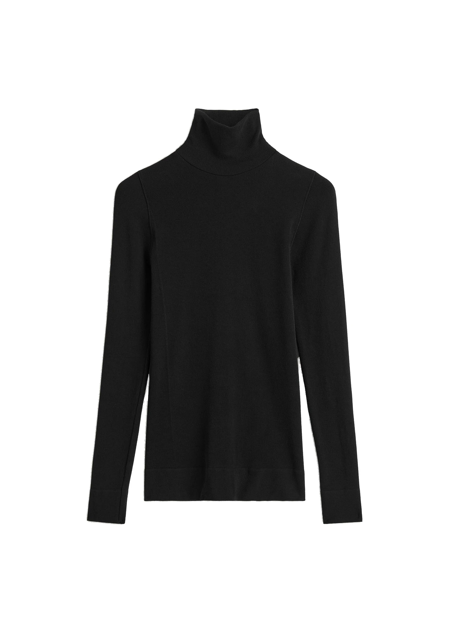 Toteme-Compact-jersey-turtleneck-in-Black-white Toteme Compact jersey turtleneck in Black