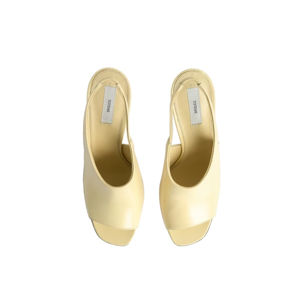 Contour naplack slingbacks in Buttercup - Image 4