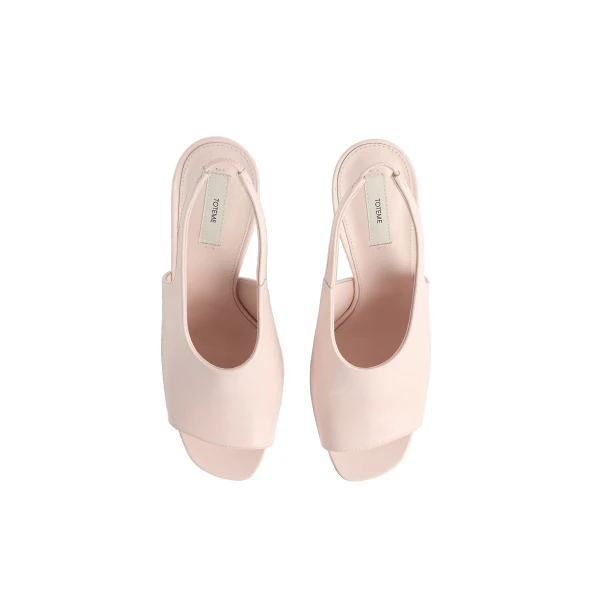 Contour naplack slingbacks in Flamingo - Image 4