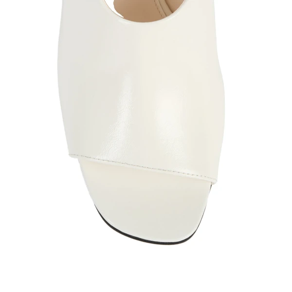 Contour naplack slingbacks in Off-white - Image 6