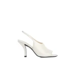 Toteme Contour naplack slingbacks in Off-white