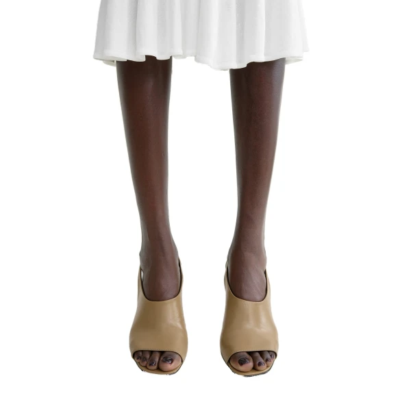 Contour nappa slingbacks in Desert - Image 2
