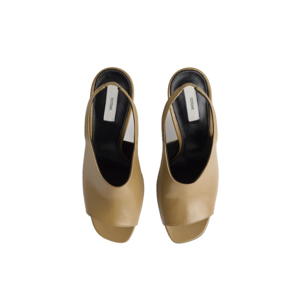 Contour nappa slingbacks in Desert - Image 5