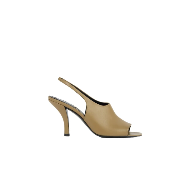 Contour nappa slingbacks in Desert