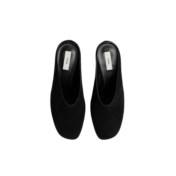 Contour suede mules in Black - Image 5
