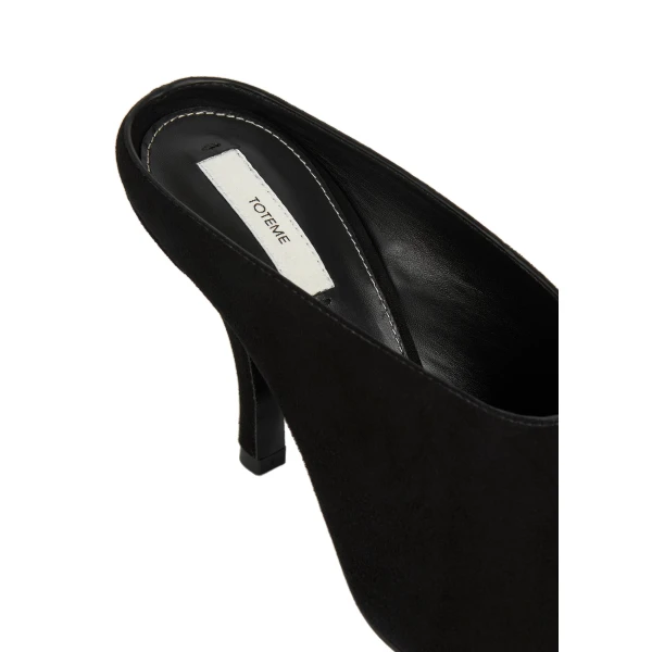 Contour suede mules in Black - Image 6