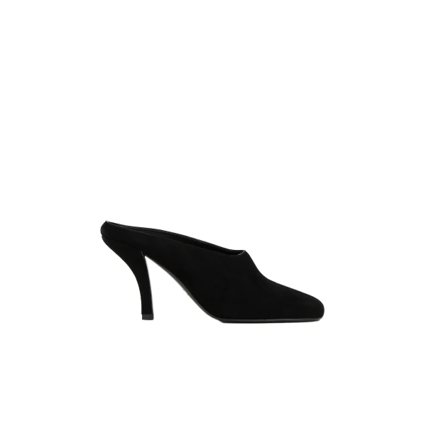 Toteme Contour suede mules in Black