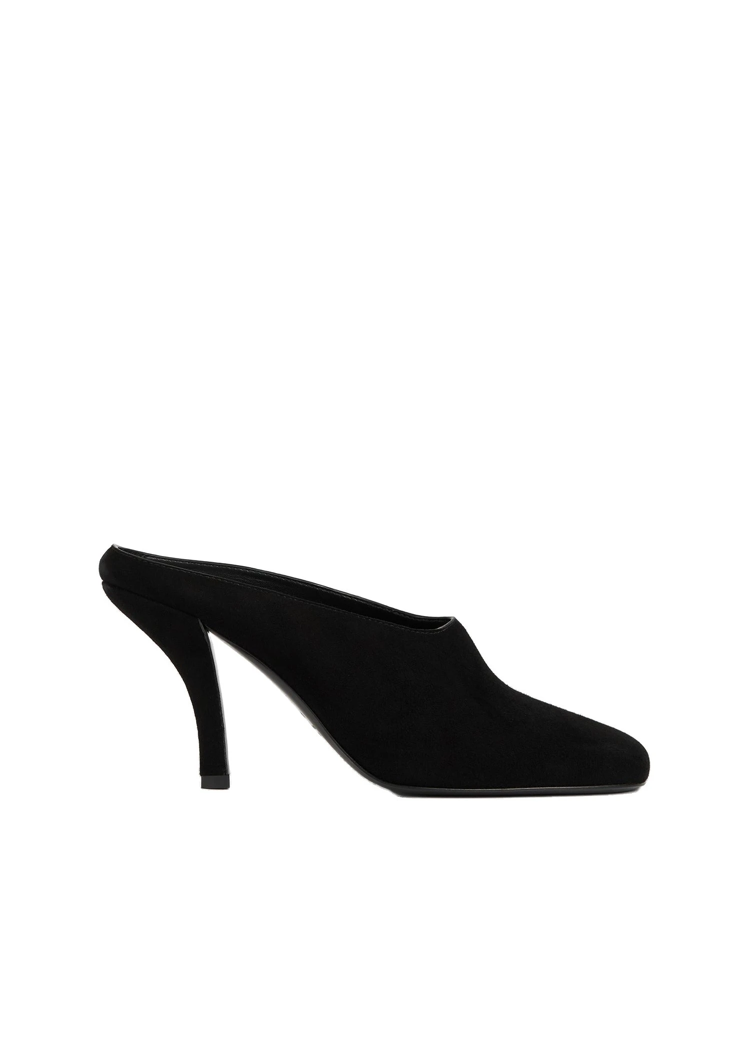 Contour suede mules in Black