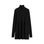 Toteme Crepe turtleneck top in Black