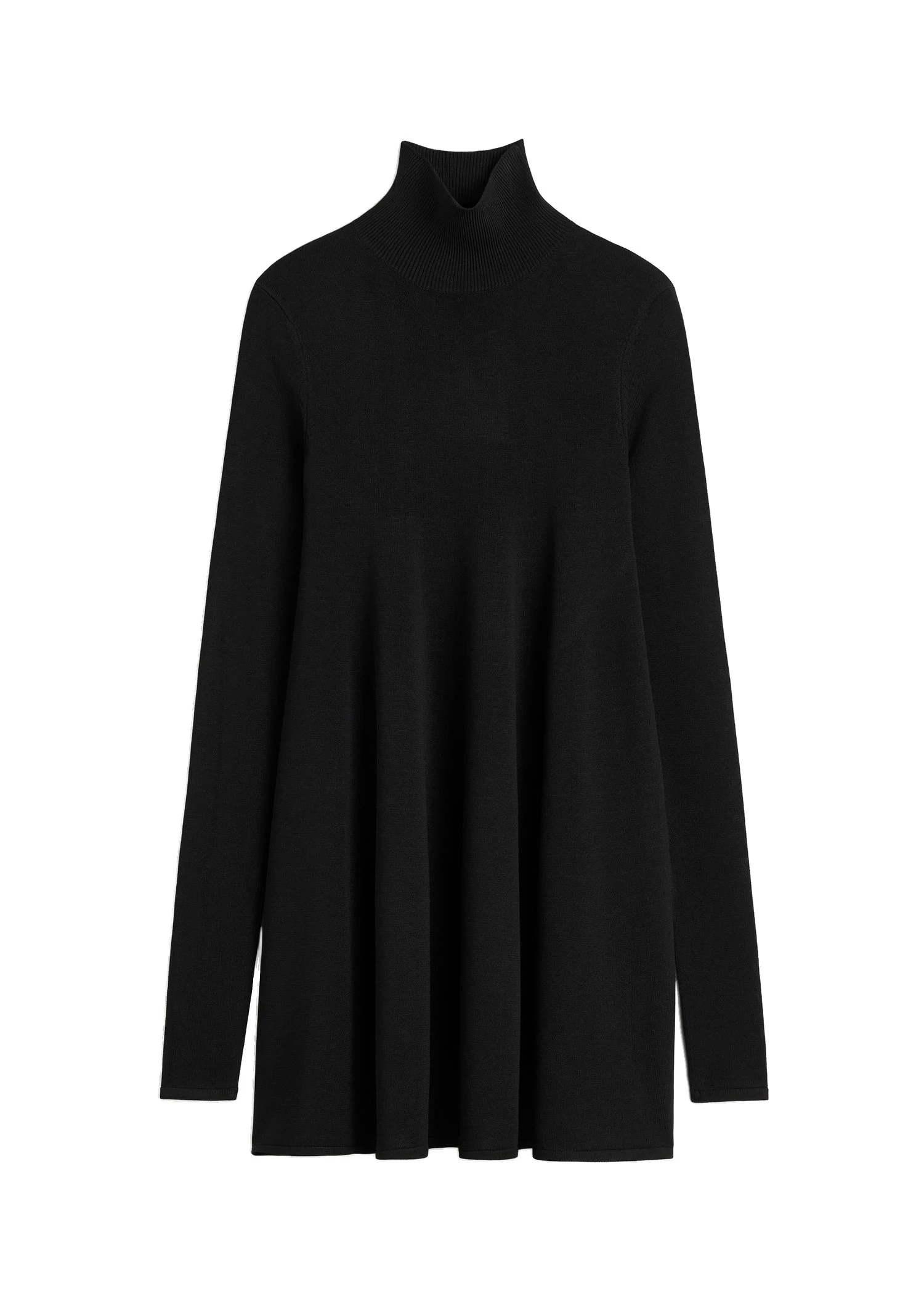 Toteme-Crepe-turtleneck-top-in-Black-white Toteme Crepe turtleneck top in Black