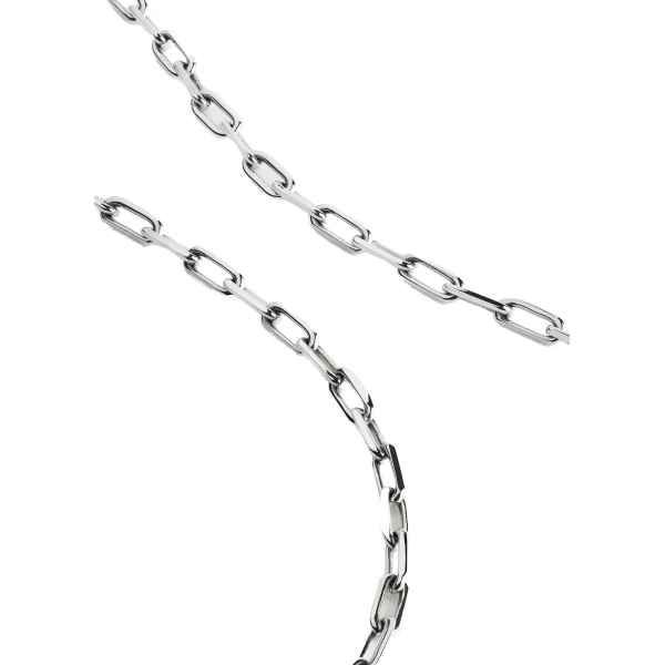 Crew-neck chain 18kt in White gold - Image 4