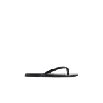 Toteme Croco-embossed flip flops in Black