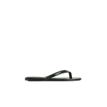 Toteme Croco-embossed flip flops in Dark green