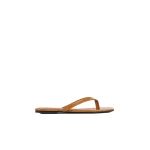 Toteme Croco-embossed flip flops in Tangerine