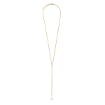 Toteme Crystal drop necklace in White / Gold