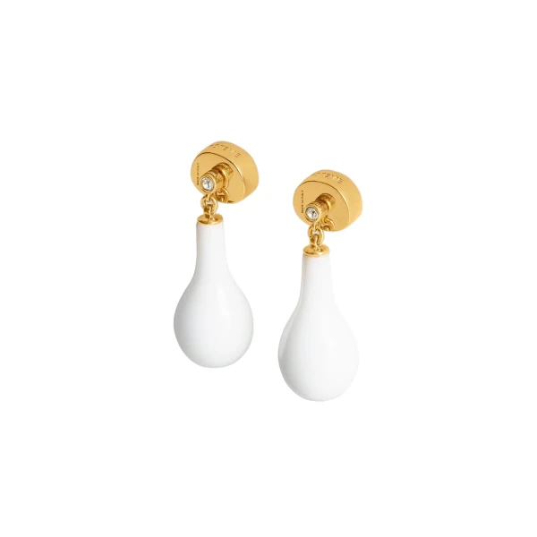Crystal drops in White / Gold - Image 4