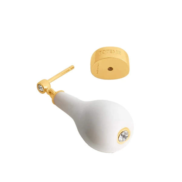 Crystal drops in White / Gold - Image 5