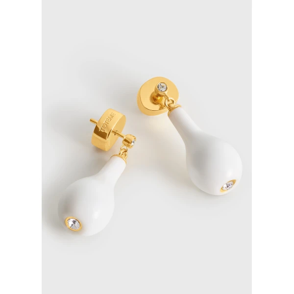 Crystal drops in White / Gold - Image 6