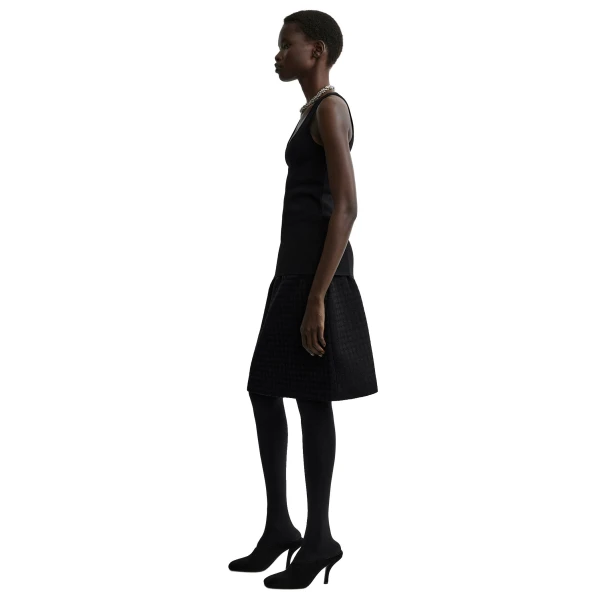Toteme Curved skirt in Black, view 3