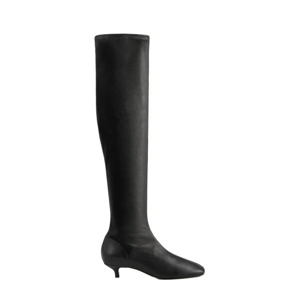 Day nappa knee-high boots in Black