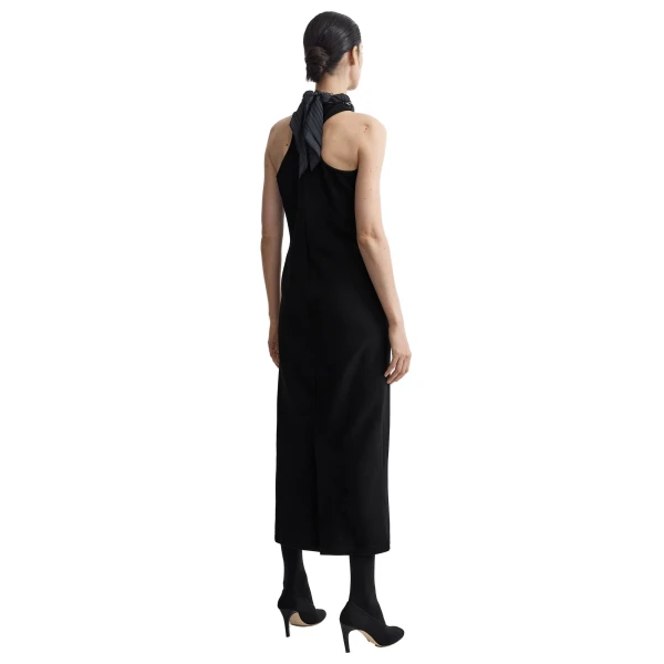 Toteme Deep curve stretch wool tank dress in Black, view 4