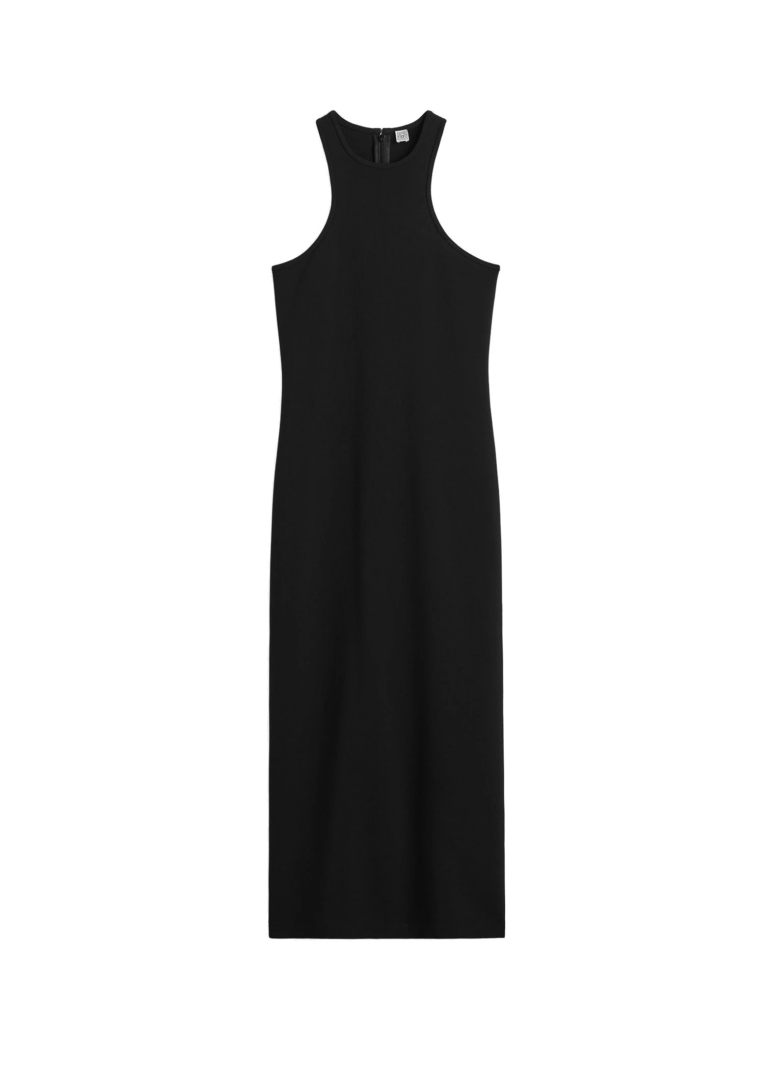 Toteme-Deep-curve-stretch-wool-tank-dress-in-Black-white Toteme Deep curve stretch wool tank dress in Black