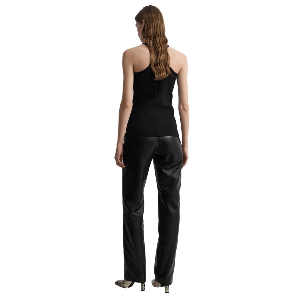 Toteme Deep curve stretch wool tank in Black, view 4