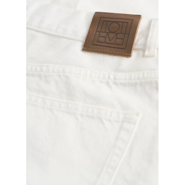 Toteme Denim board shorts in White, view 6