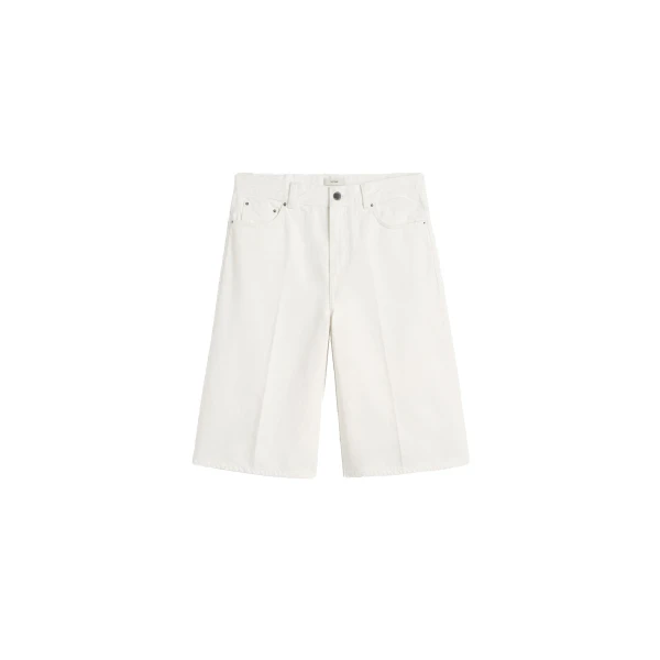 Denim board shorts in White