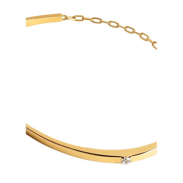 Diamond chain bracelet 18kt in Gold - Image 4