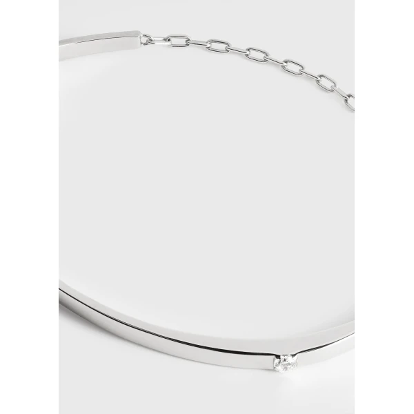 Diamond chain bracelet 18kt in White gold - Image 4